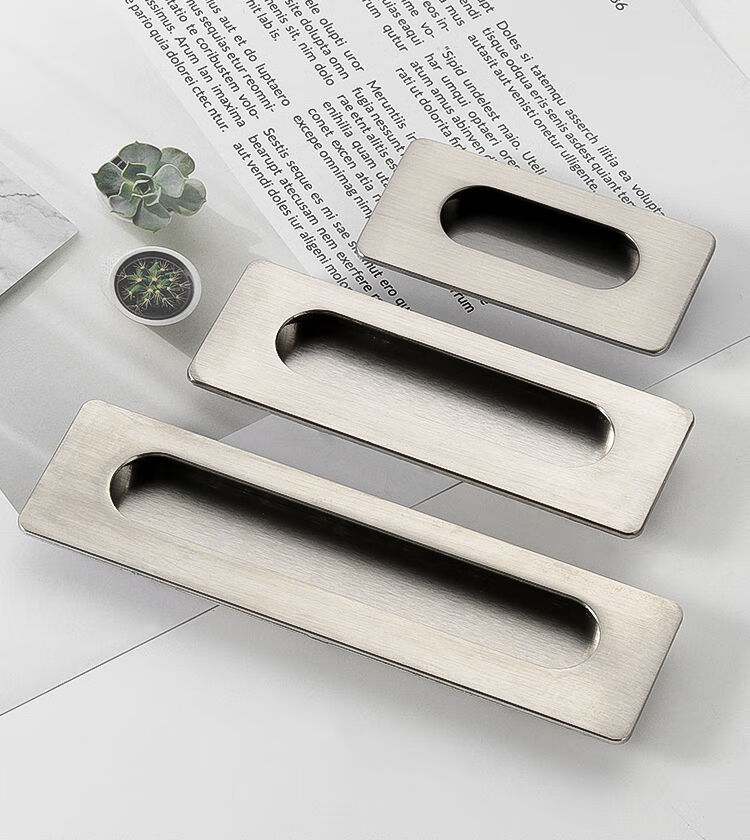 醉米暗装抽屉柜门拉手黑色隐形内嵌入式开槽把手移门衣柜推拉门暗拉手