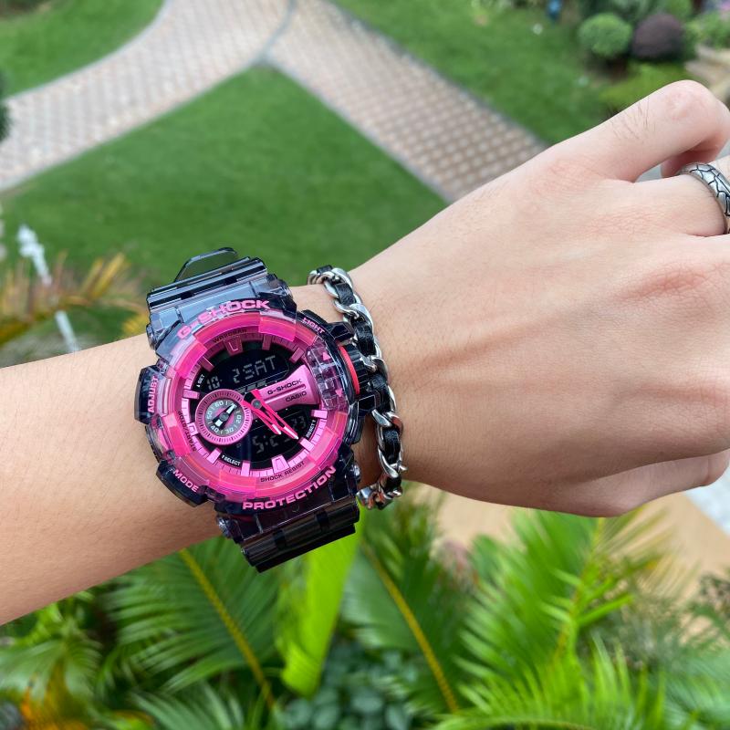 casio卡西欧 海外代购 新冰韧透明运动电子手表 ga-700ske-7 dw-5600