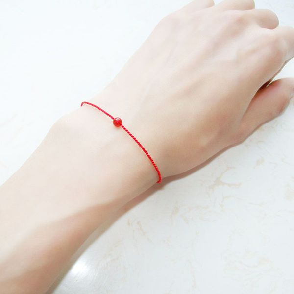 欧伦驰细情侣红线手链手工编织男女手绳简约甜美生日礼物配饰品百搭