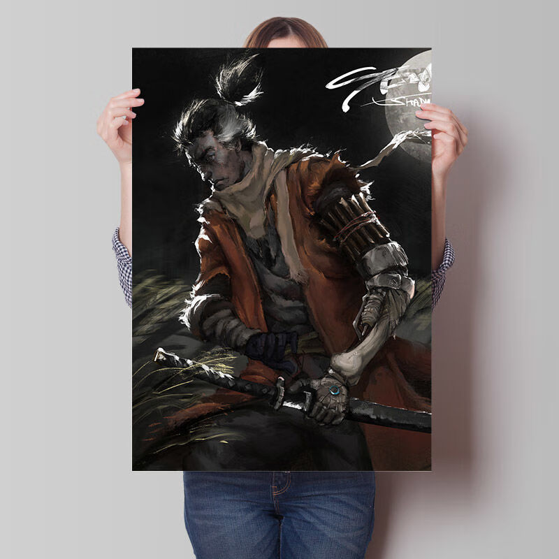 只狼游戏海报周边只狼只狼影逝二度贴纸宿舍卧室超大墙贴房间定制 6