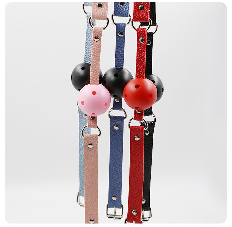 sm口水球男用女用口球强制张口塞另类调教玩具成人性用品情趣用品浅粉