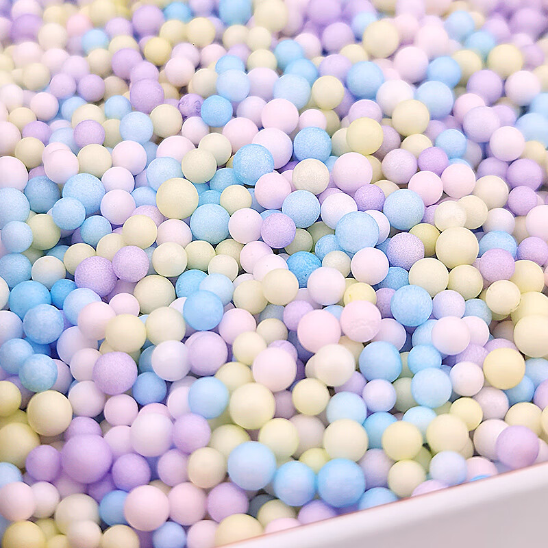 蔓筱赞实心圆球泡沫球保丽龙圆形彩色颗粒幼儿园手工地球仪diy材料