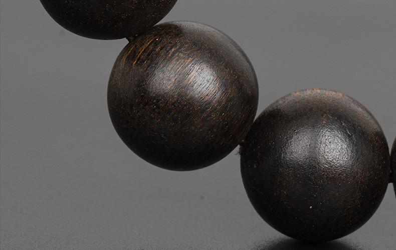 京选臻品越南芽庄土沉沉香手串20mm男佛珠果香保真爆满黑油香木老料