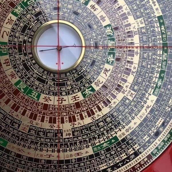 新款台湾集易罗盘75寸彩色三元三合39层综合盘玛瑙天池新款台湾集易堂