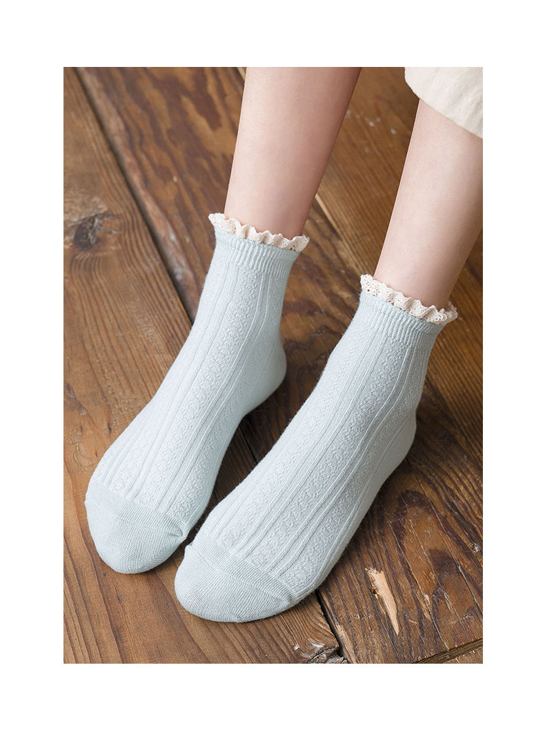 低腰袜子女洛丽塔矮短腰袜子女短袜可爱日系蕾丝花边袜夏季薄款纯棉