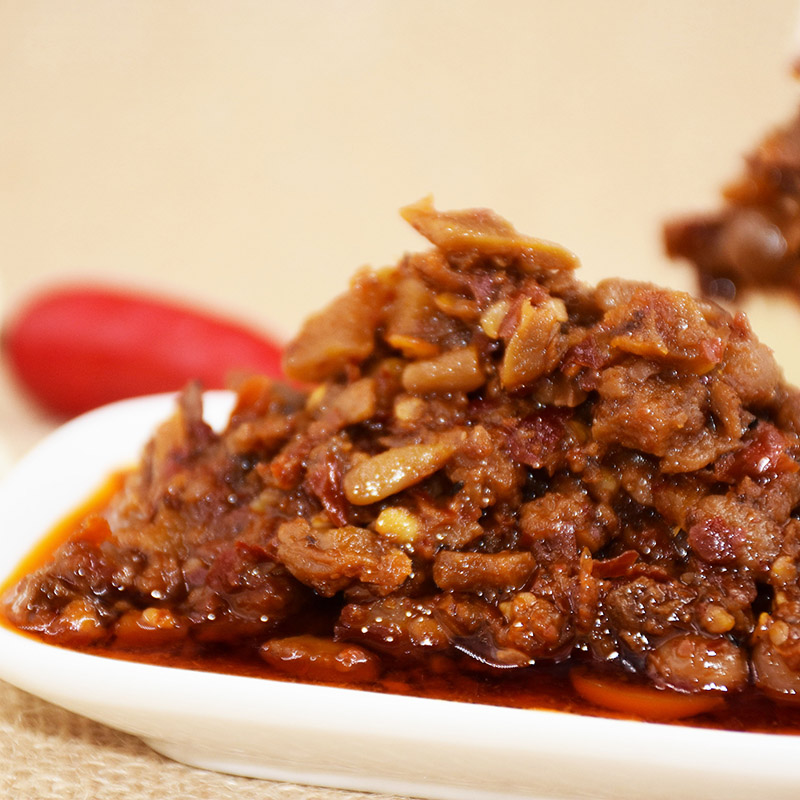 八宝辣子陕西特产香辣牛肉味瓶装蒲城拌面下饭菜拌饭夹馍酱八宝辣子1