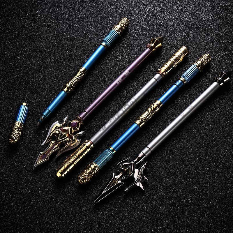 王者荣耀武器笔创意动漫王者笔武器金属赵云英雄荣耀签字黑笔孙悟空