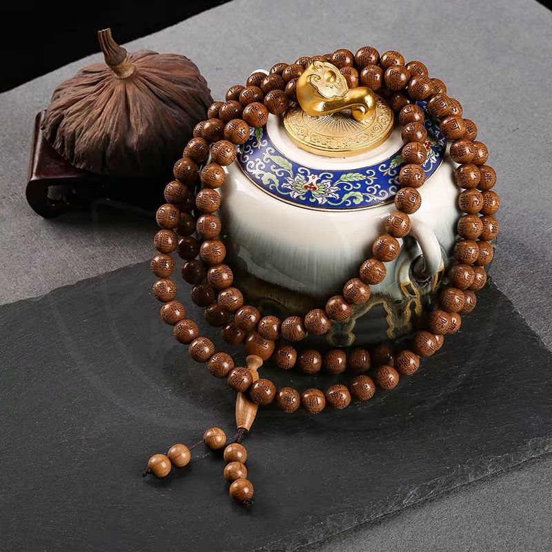 漫莱蕊_【】六道木手串 五台山降龙木南无阿弥陀佛真言佛珠佛教念珠