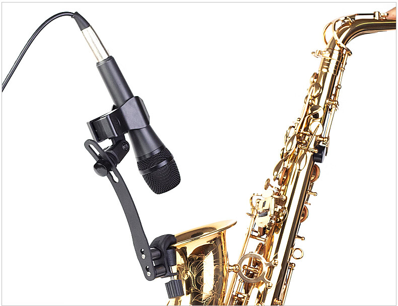 萨克斯通用无线麦克风支架夹子麦夹有线话筒麦架 513支架加强版【图片