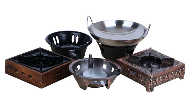 酒店用固体酒精炉小炉灶桌上加热酒精炉茶楼酒店固体酒精块炉子9寸圆