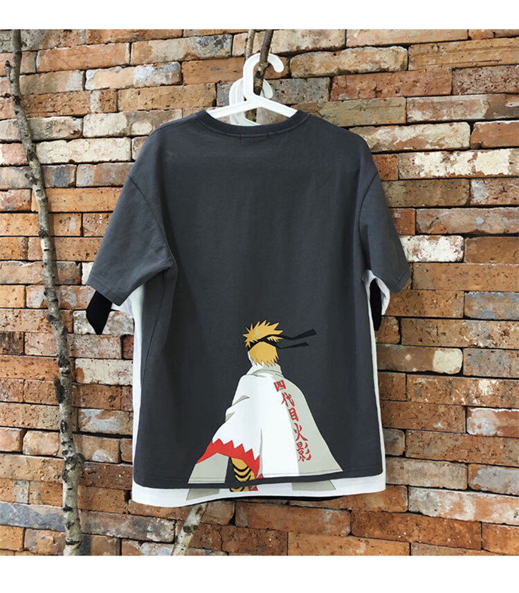 火影忍者t恤男短袖火cec潮牌宽松卡通印花体恤夏季港风ins潮流半袖