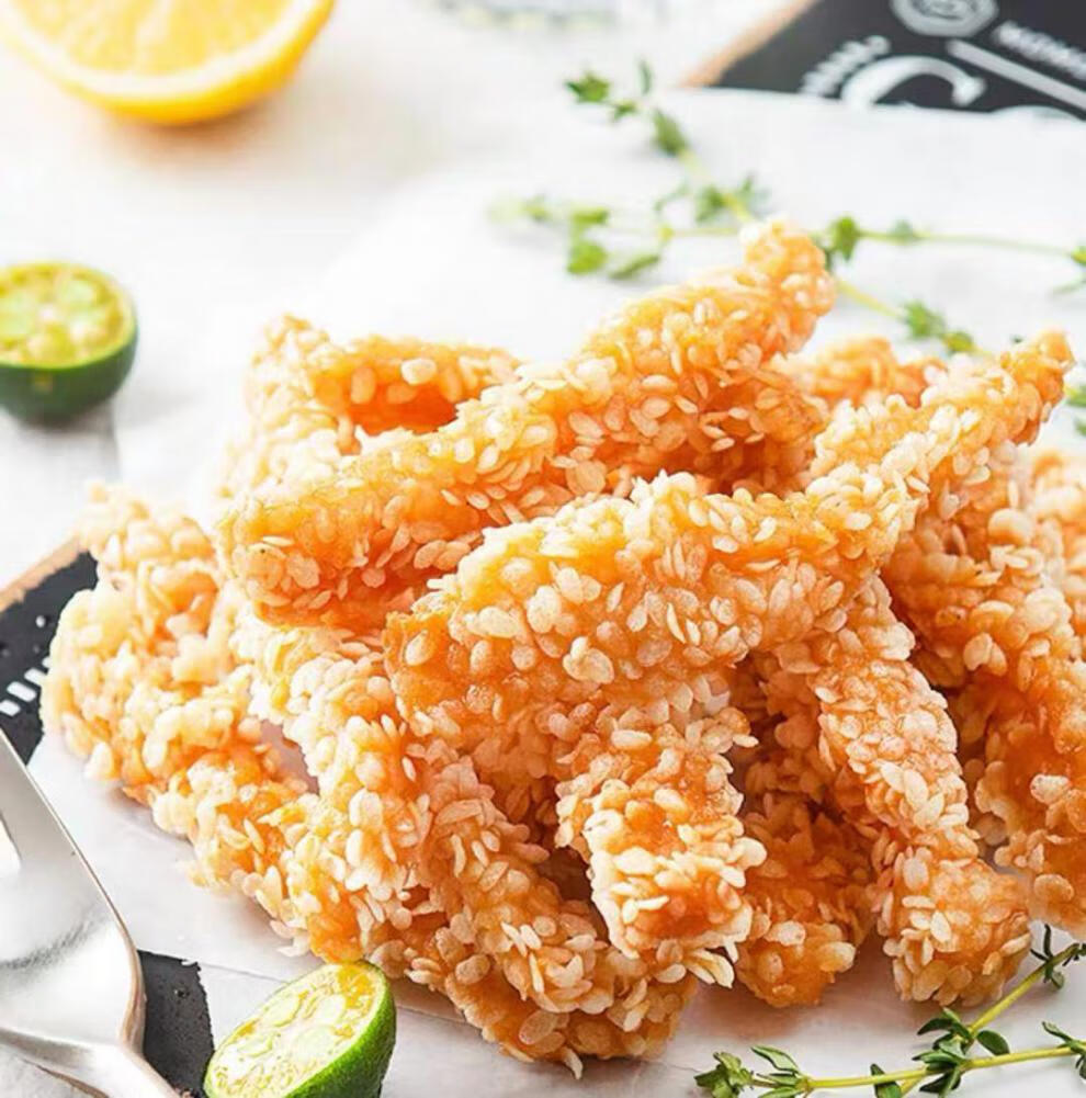 雪花鸡柳无骨鸡柳半成品冷冻鸡柳批发家庭装无骨小吃油炸食品 雪花排