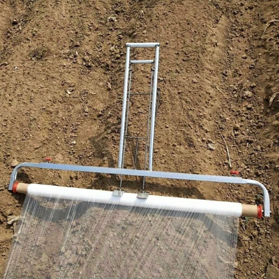 农用盖地膜工具手拉式覆膜机覆膜器铺膜机地膜覆盖机铺膜工具加厚款06