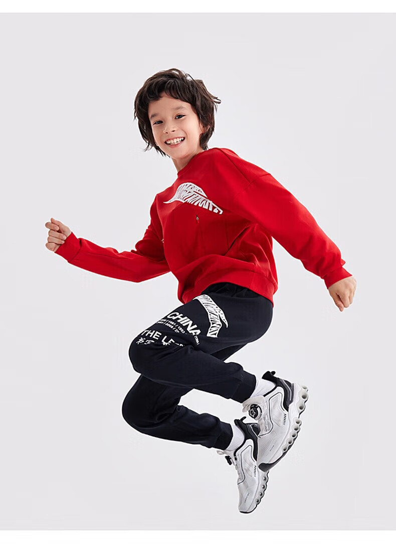 安踏(anta) 儿童装男童圆领卫衣2022年秋季新款舒适简约儿童卫衣6-16