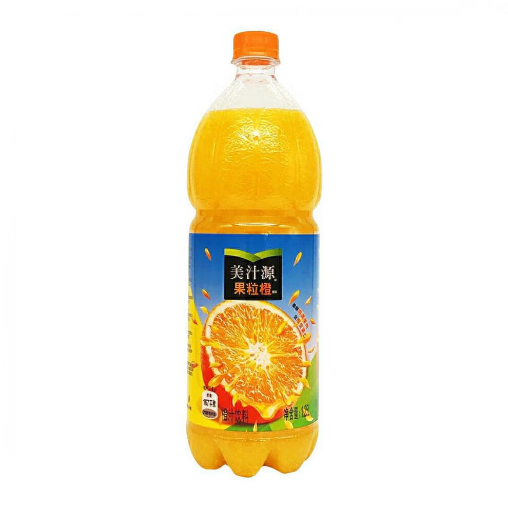 美汁源果粒橙125升大瓶橙汁果味饮料汁汁桃桃爽粒葡萄整箱125升果粒橙