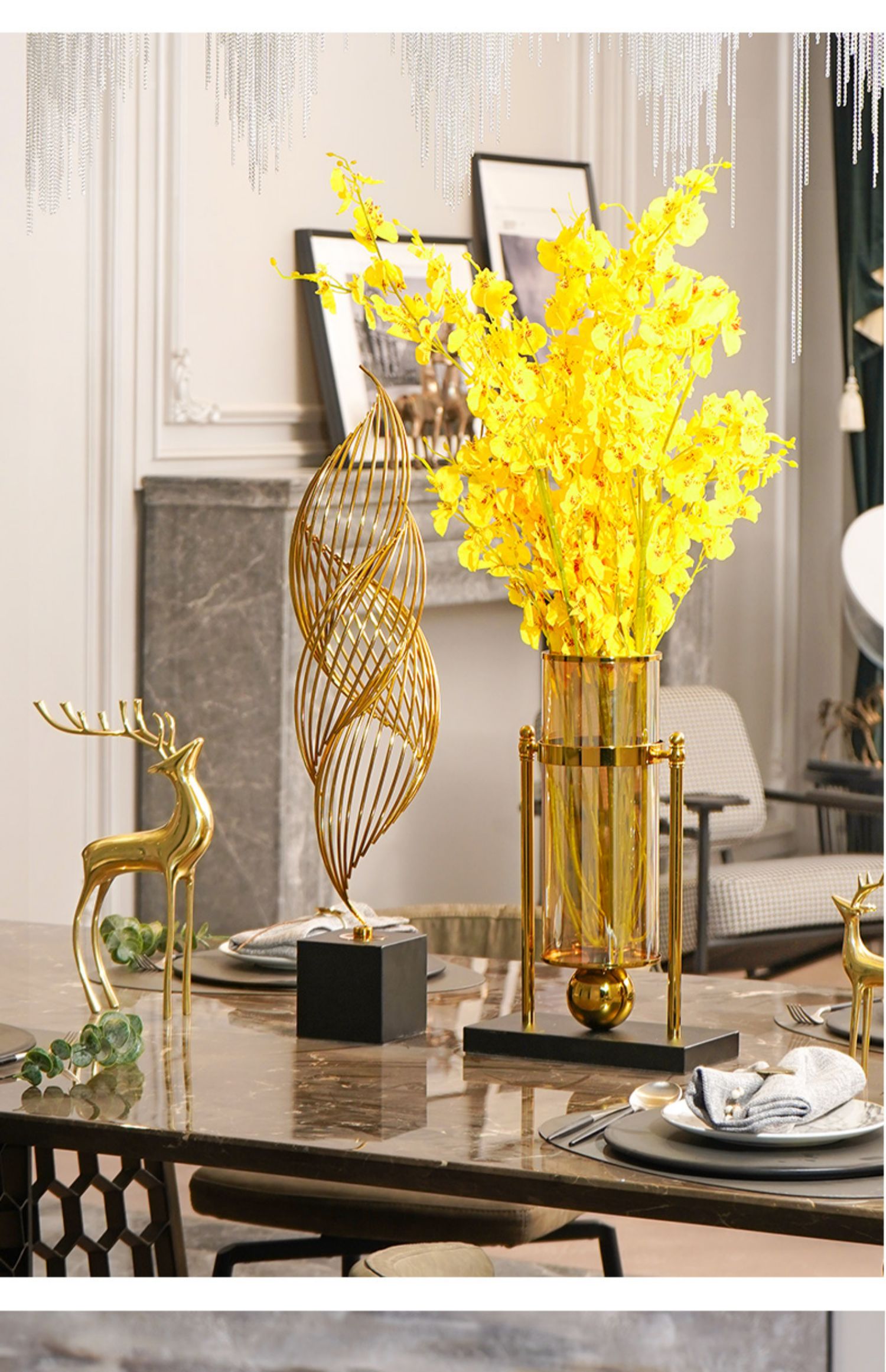 赐舍现代轻奢风摆件电视柜创意客厅玄关酒柜工艺术装饰品家居wt大号配