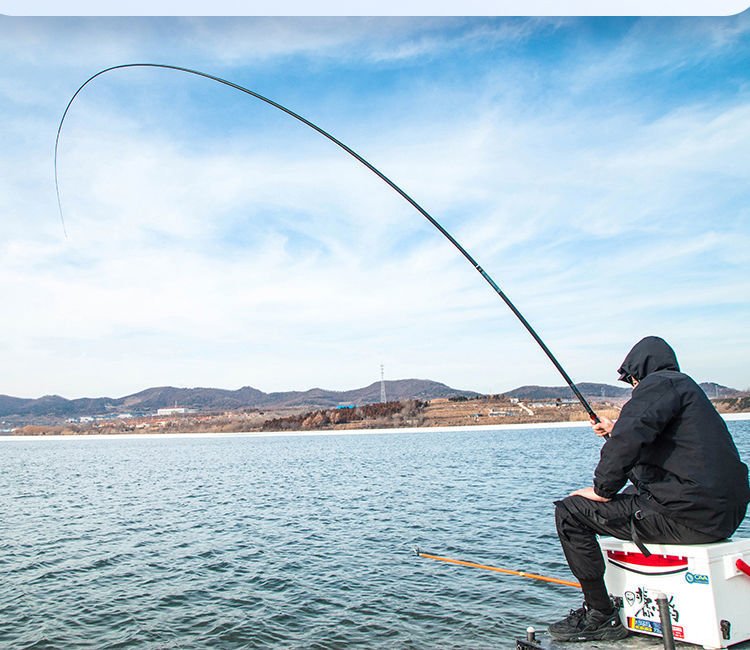 钓鱼竿手竿超轻超硬19调28调碳素鲫鲤鱼杆台钓竿套装6h巨物19调蓝钓断