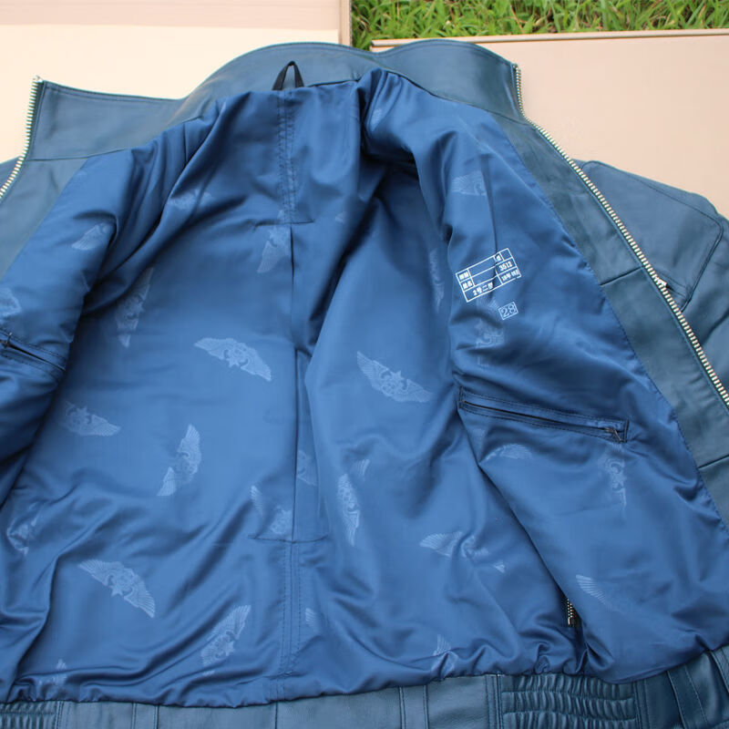 02秋飞行员皮服皮夹克02冬飞行皮衣皮服飞行服套装保真1蓝色1号1型
