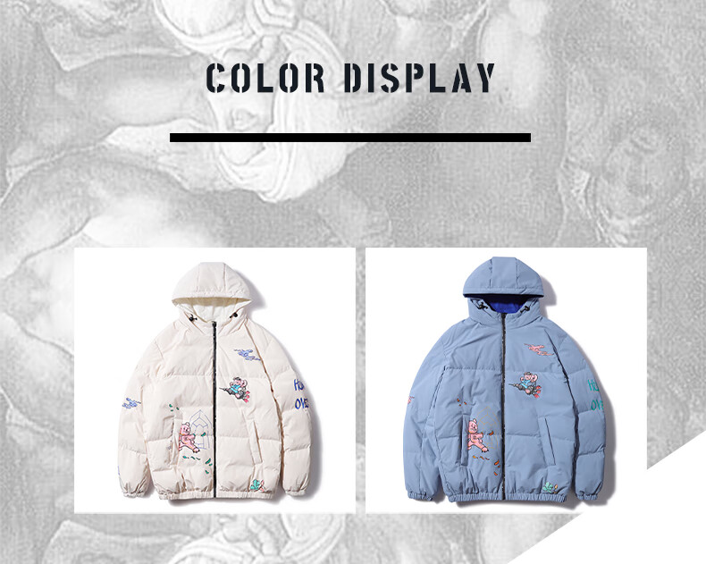 acupuncture男款2021秋冬季短款羽绒服连帽保暖休闲雾霾蓝114m6