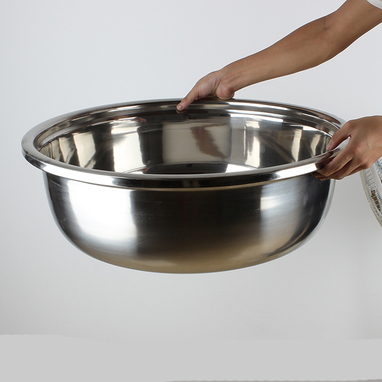 不锈钢盆加加大盆子洗澡盆加厚加深洗脸盆圆形不锈钢大盆洗衣服大盆