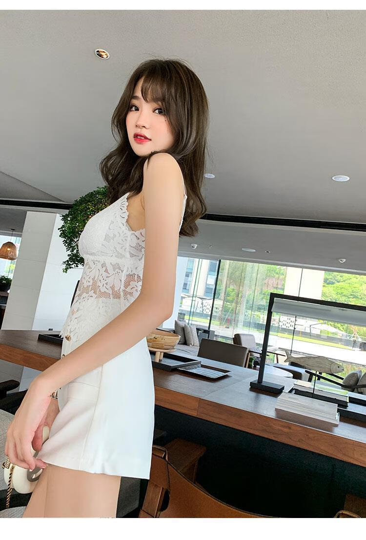 蕾丝美背吊带背心内衣女打底内穿网红裹胸小文胸99702件白色2xl建议