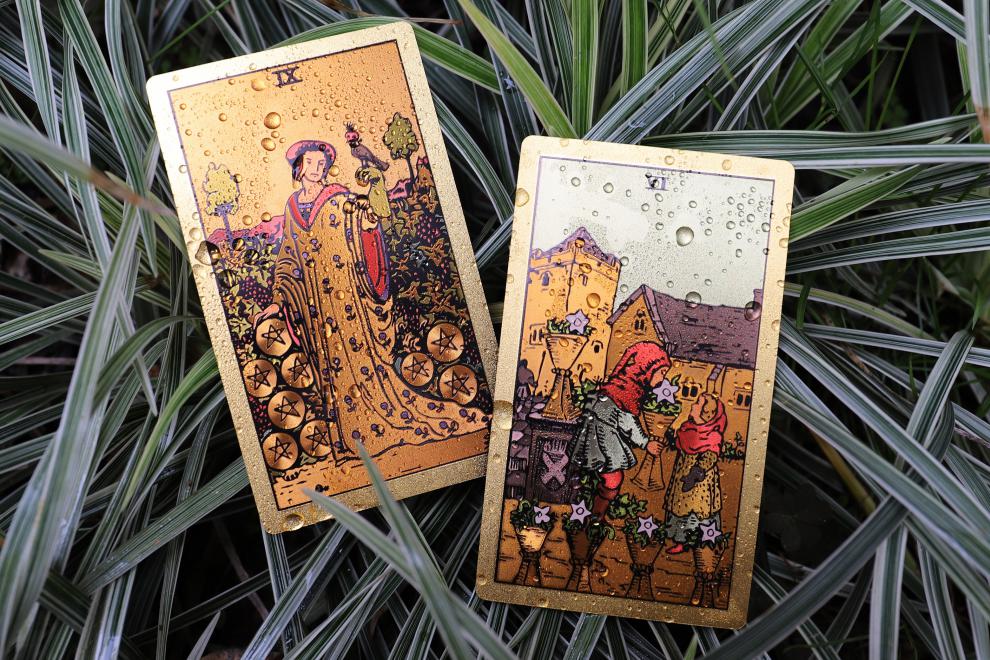 新世纪韦特塔罗牌 玫瑰镀金爱情金箔经典卡牌塔罗牌 玫瑰金箔款 黑色