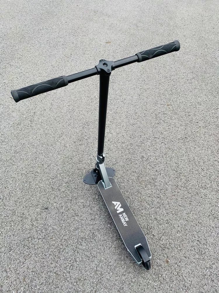 儿童青少年成人代步竞技花式特技两轮极限滑板车pro scooter 蓝色弯杆