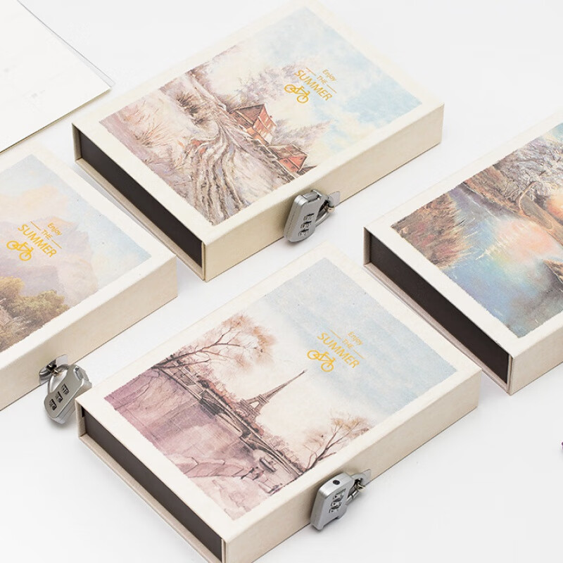 日记本成人密码本子小学生笔记本带锁儿童秘密日记本成人韩国创意小