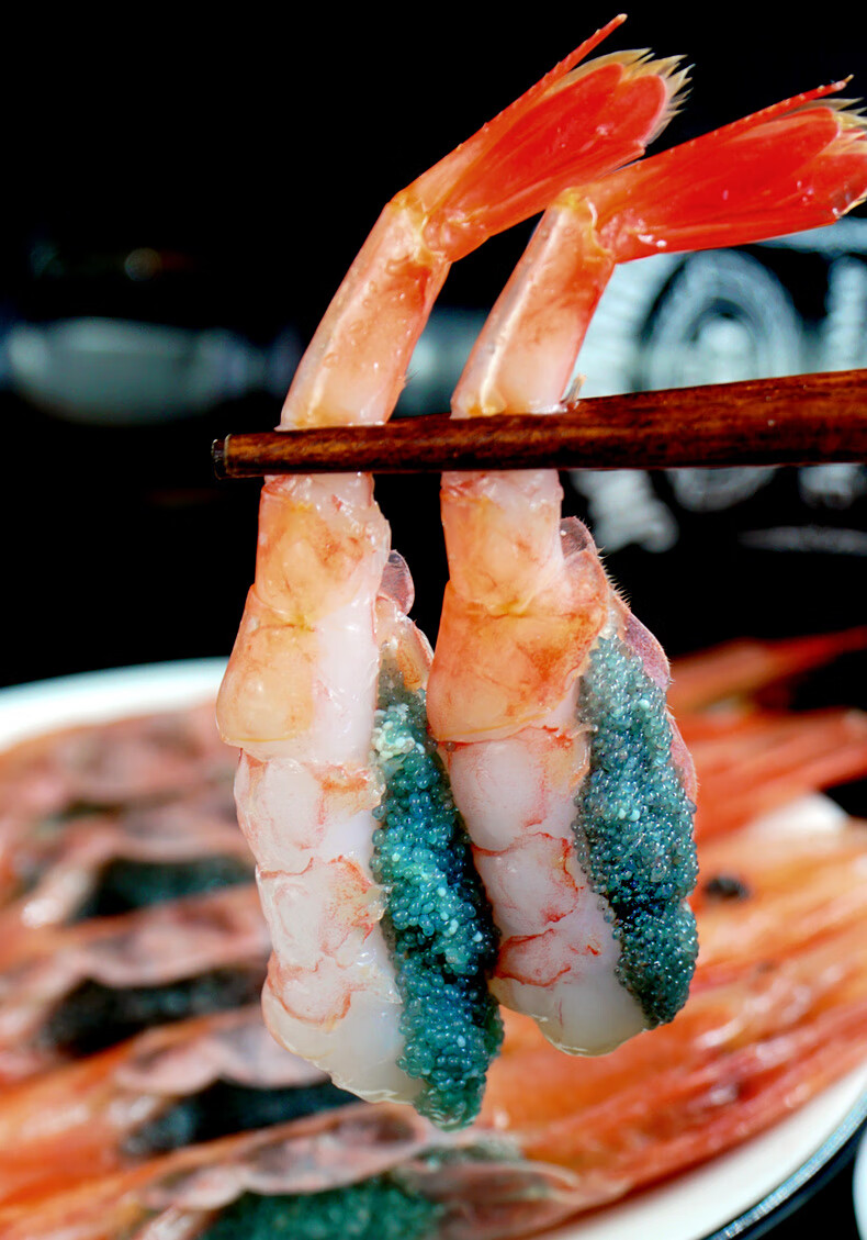 甜虾刺身生吃寿司甜虾丹麦格林兰大规格绿籽虾即食日料商用北极虾1000