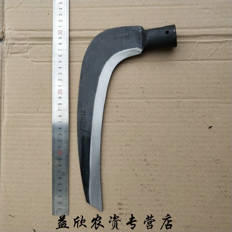 镰刀户外长柄加长大镰刀割草刀农用手工除草廉钐弯钩镰刀死神锰钢4号