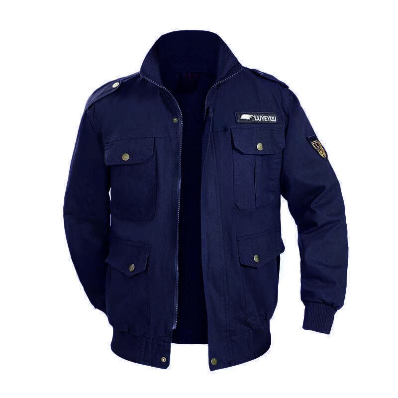 峰中雪春秋季工作服男宽松外套加厚耐磨劳保服焊工汽修单件上衣工装