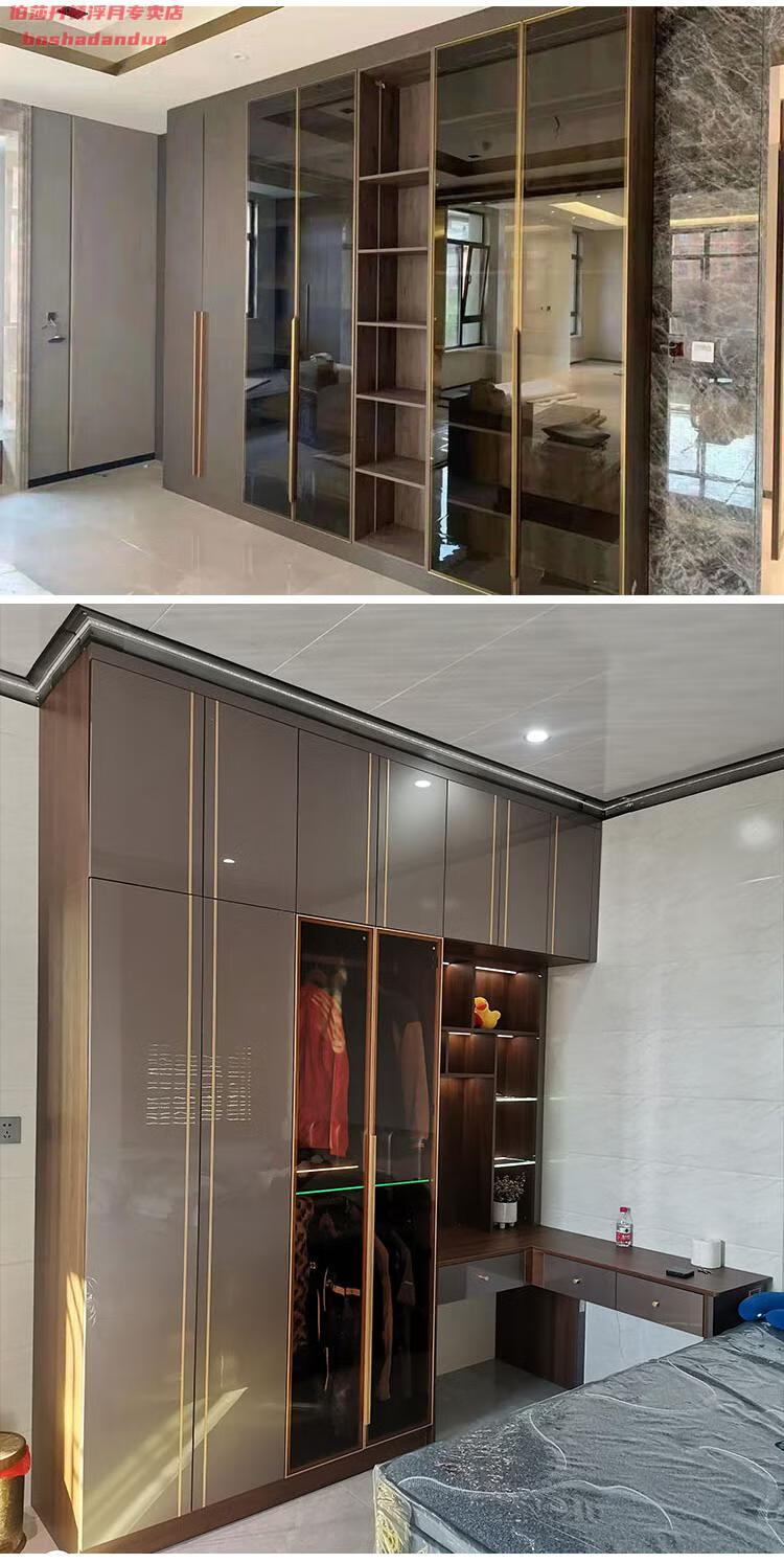 玻璃酒柜 酒柜玻璃门铝合金酒柜钢化玻璃门橱柜子门框20极简轻奢窄边