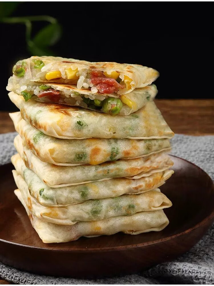 网红美食农家豇豆饼糯米饼缸豆早餐小吃常州特产速冻食品油炸点心