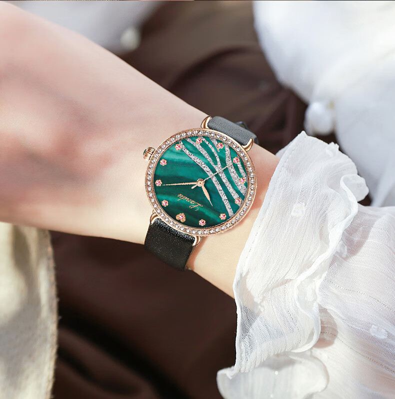 手表女星之河皮带简约时尚百搭休闲paddy复古女士手表女星河黑皮带