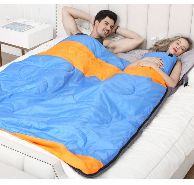 双人睡袋成人秋情侣露营室内加厚防寒四季保暖户外旅行便携式36公斤