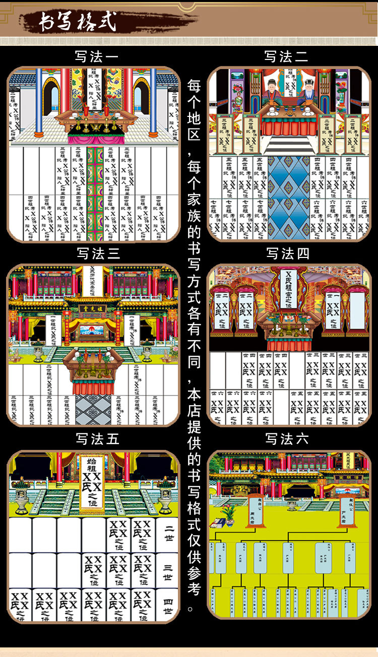 家谱轴子填写方法图片图片