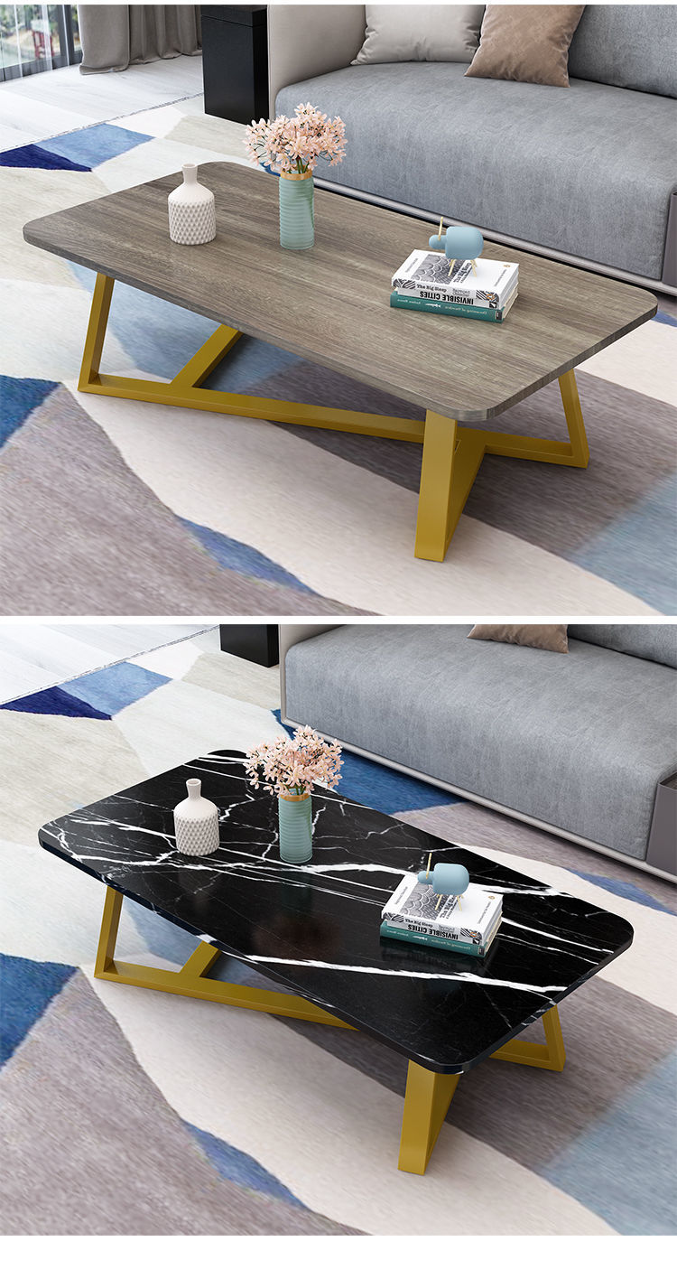 茶几家用客厅小户型边小桌子北欧简约现代出租房网红茶几桌灰色黑架