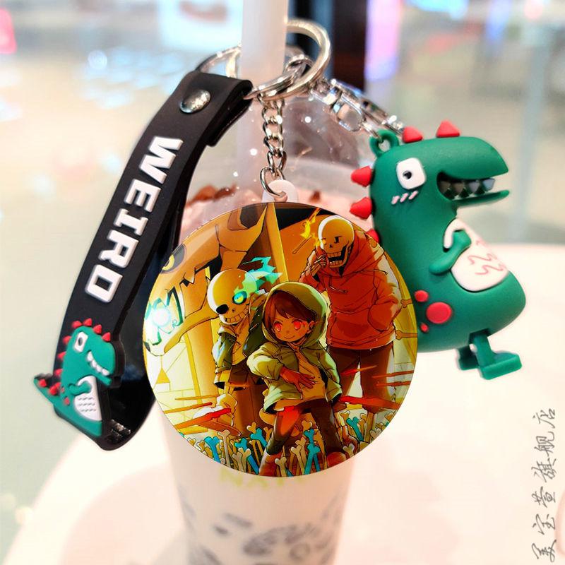 38节礼物 undertale周边传说之下sans钥匙扣徽章frisk蓝莓fell挂件ink