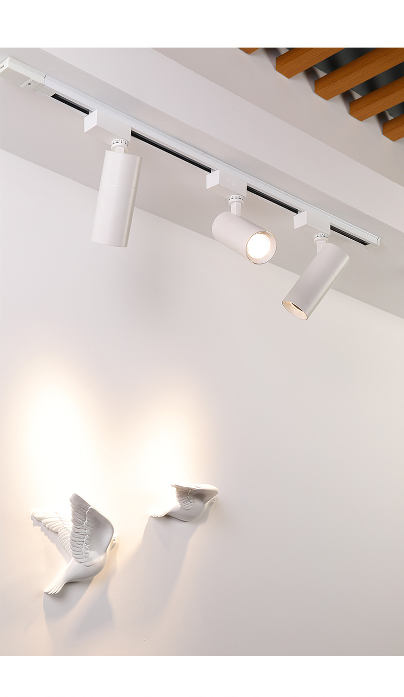 鑫汐防眩光led轨道灯餐饮射灯火锅店餐厅酒吧服装店铺聚光导轨灯7w白