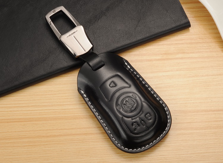 适用于别克昂科旗新君越钥匙包141618老款昂科威28t20t钥匙套黑色三键