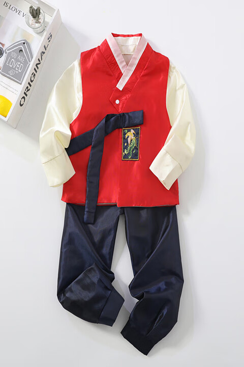 少数民族服装男新款男士朝鲜族服装少数民族舞蹈表演出服中小学生运动