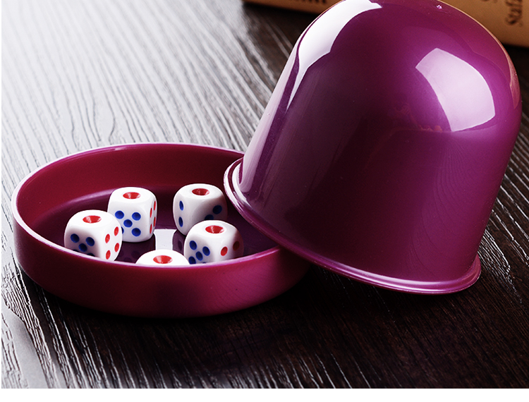 骰子骰盅 套装 色子色盅 加厚筛盅筛子ktv塞子甩盅带底托 加厚子母