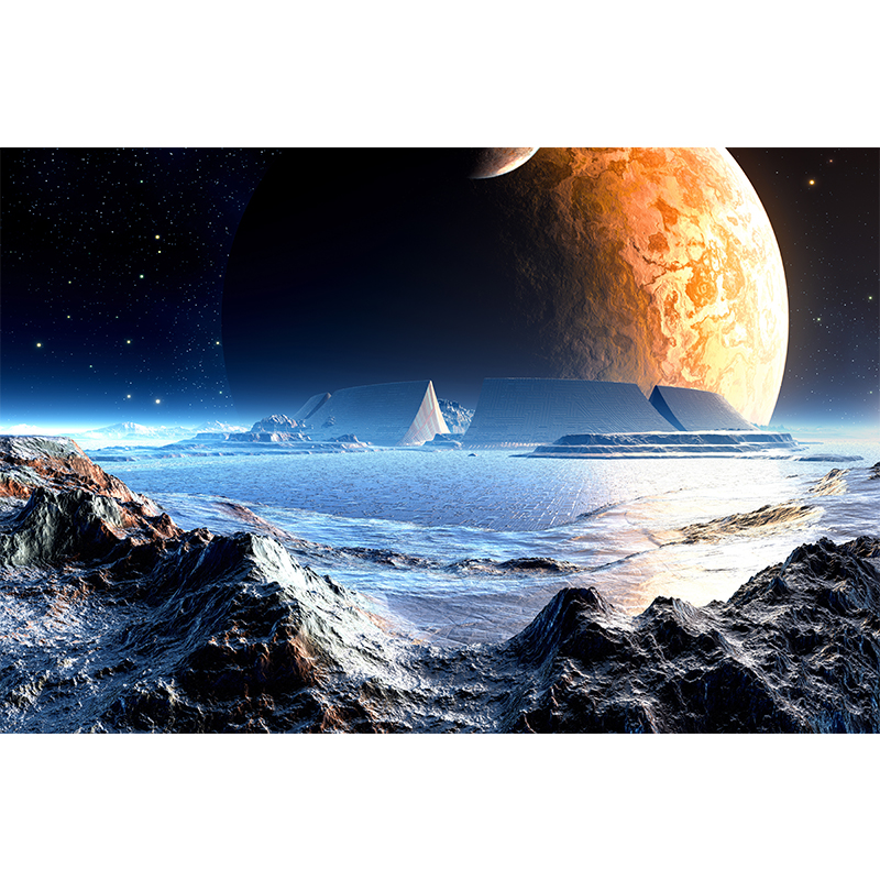 轻奢科技感挂画宇宙星空太空银河系大海报图片墙贴装饰画挂画贴画自粘