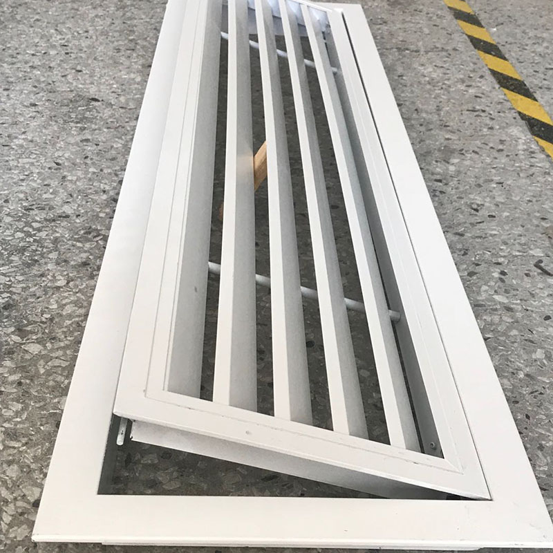 现货定做铝合金进回出通风口透排气中央空调装饰百叶窗格栅罩防雨 外