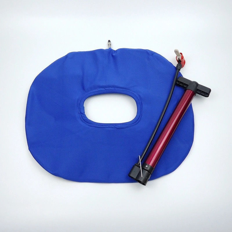 轮椅坐便椅气垫透气家用充气方形气圈座便椅大小便坐垫躺垫蓝色