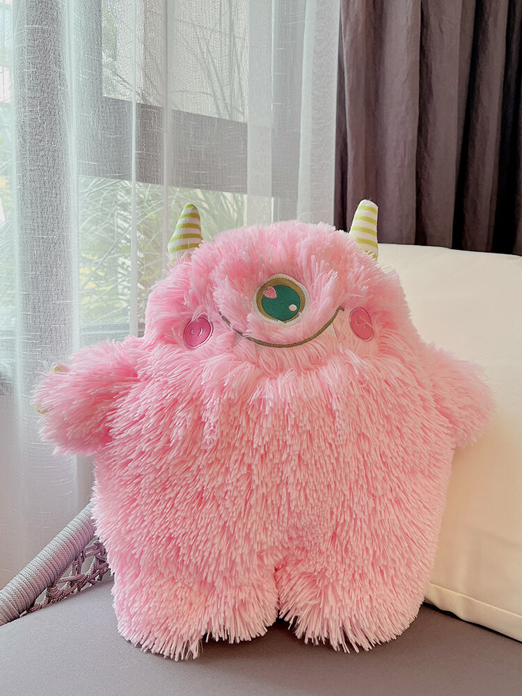 可爱卡通毛绒玩具萌萌小怪兽公仔儿童安抚陪睡布娃娃女生睡觉床上超软