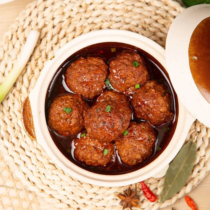 特产红烧狮子头粉丝狮子头肉丸子四喜丸子猪肉肉圆熟食卤味即食 猪肉