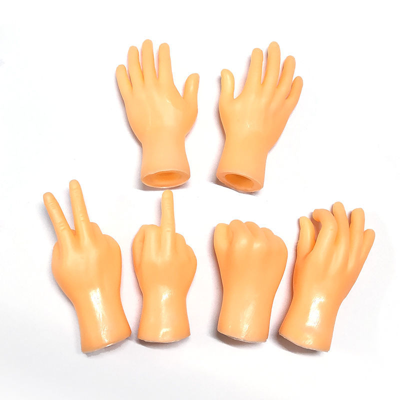 整蛊解压迷你手掌撸猫小手手指套五指张开小手上课无聊小玩具 4种手势