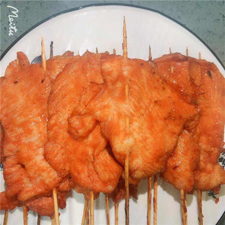 裡脊肉片商用手抓餅配料裡脊肉家用新鮮冷凍裡脊肉串油炸燒烤食材展志