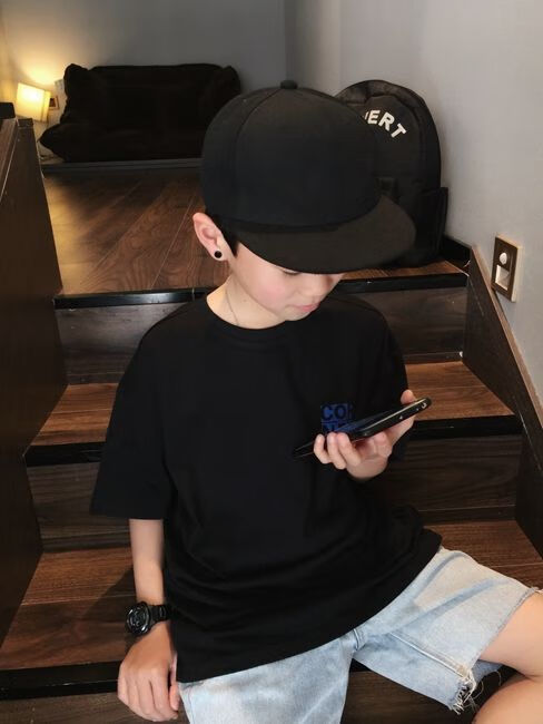 夏季儿童短袖适合3-14岁小男孩穿的男童t恤短袖棉中大童日系字母印花